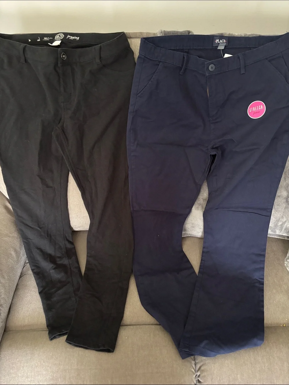 The Children's Place Navy Pants and SO Black Stretch Jeggings - Girls 18.5